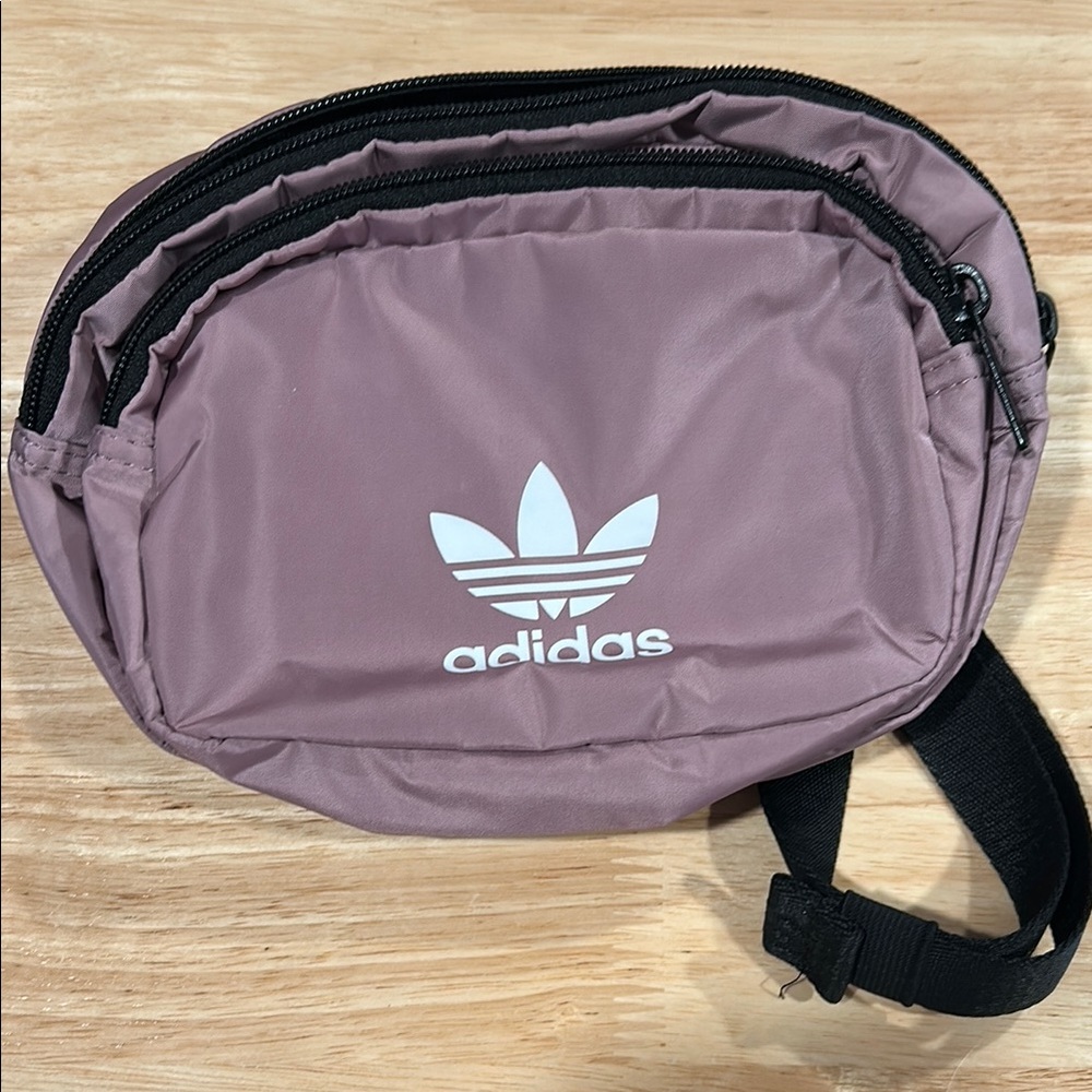 Adidas Purple Belt Bag with Trefoil Logo and Glossy Finish